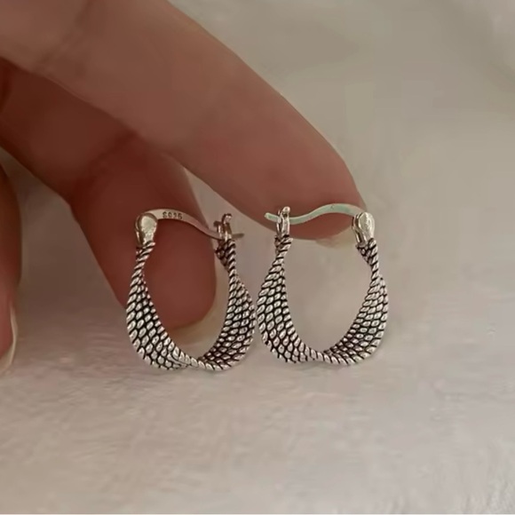 Retro Huggie Hoop Earrings for Women - Picture 1 of 4